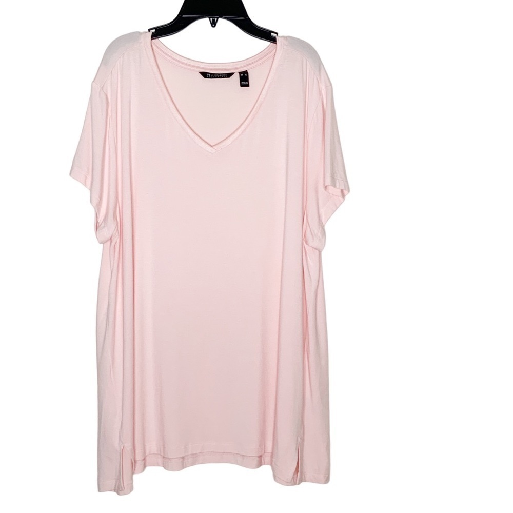 H by HALSTON pink long tee shirt. Size XL